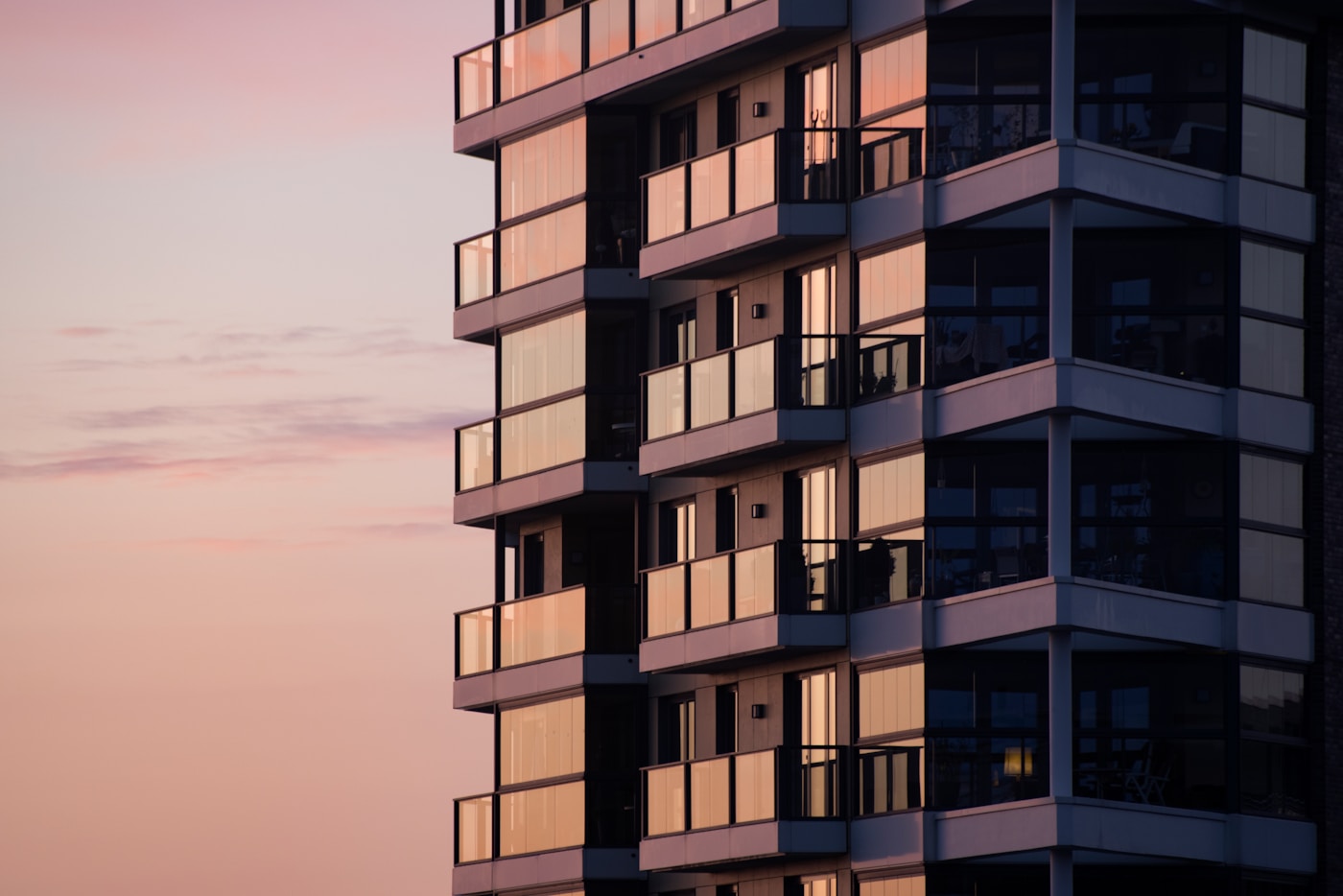 Modern apartment building exterior